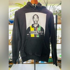 Snoop Dog L.A. Mug Shot Black Hoodie Rapper Hip Hop Sweatshirt 90’s Legend Small